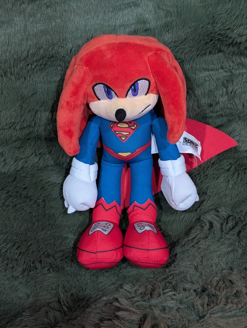 Brand New Sega Sonic Knuckles DC Super Man 9” Plush Stuffed Animal Jakks Pacific